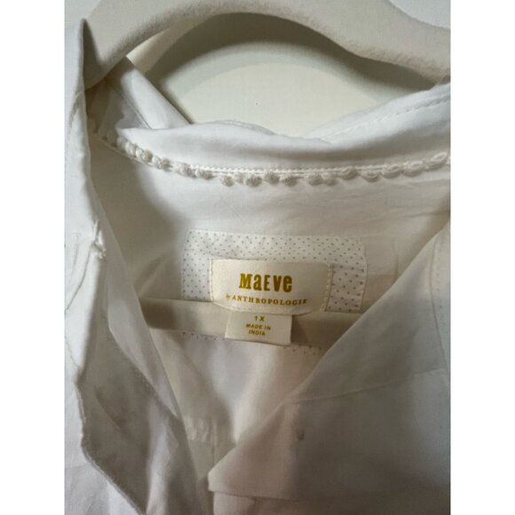 The Bennet Buttondown Shirt by Maeve: Pearl-Embellished Edition - size 1x - Picture 5 of 9